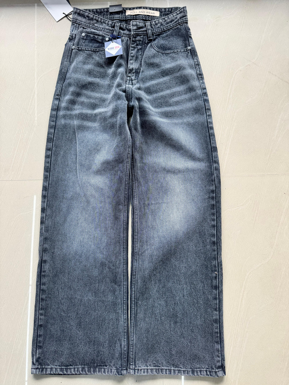 Washed Wide Leg Jeans
