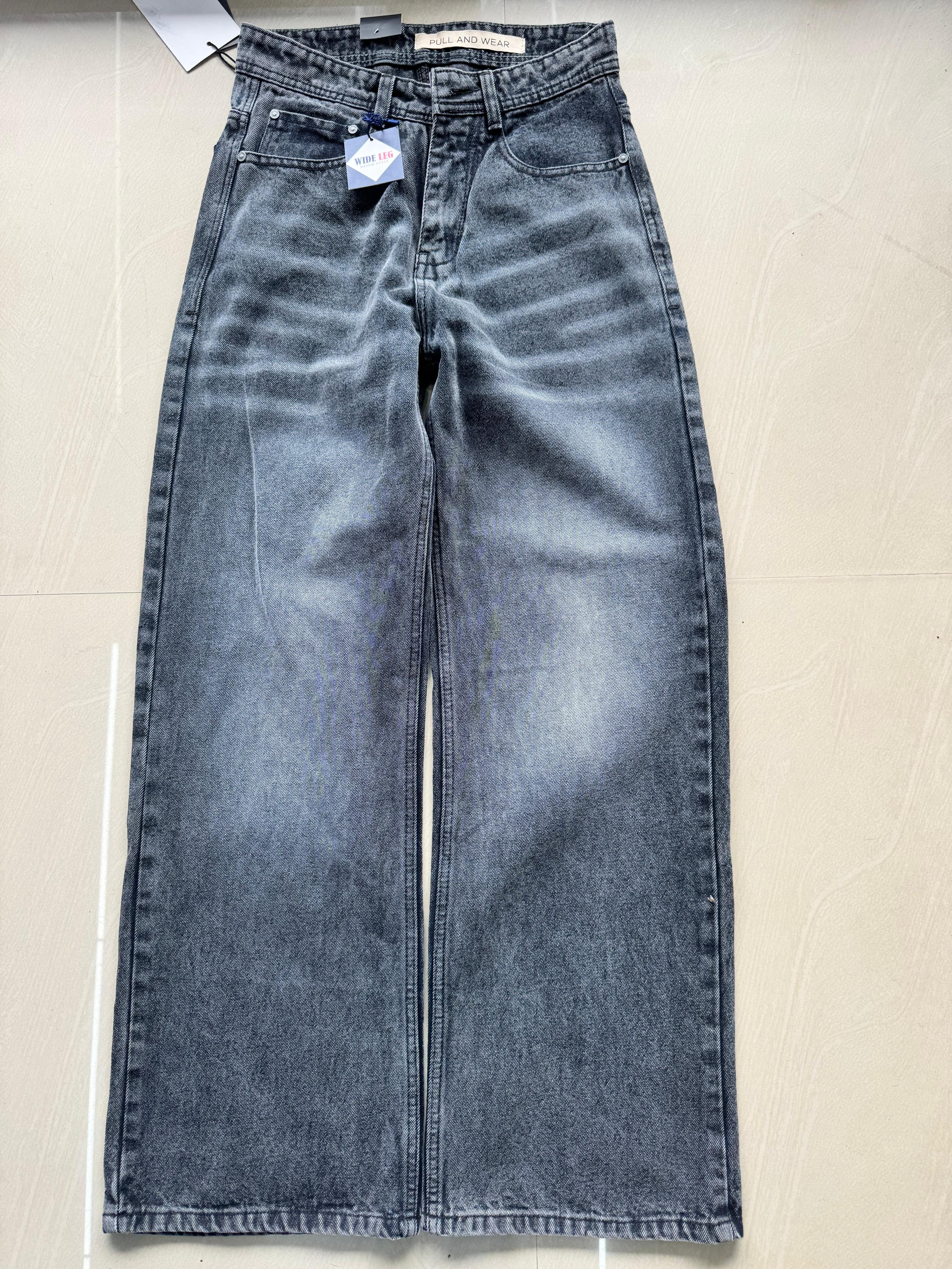 Washed Wide Leg Jeans