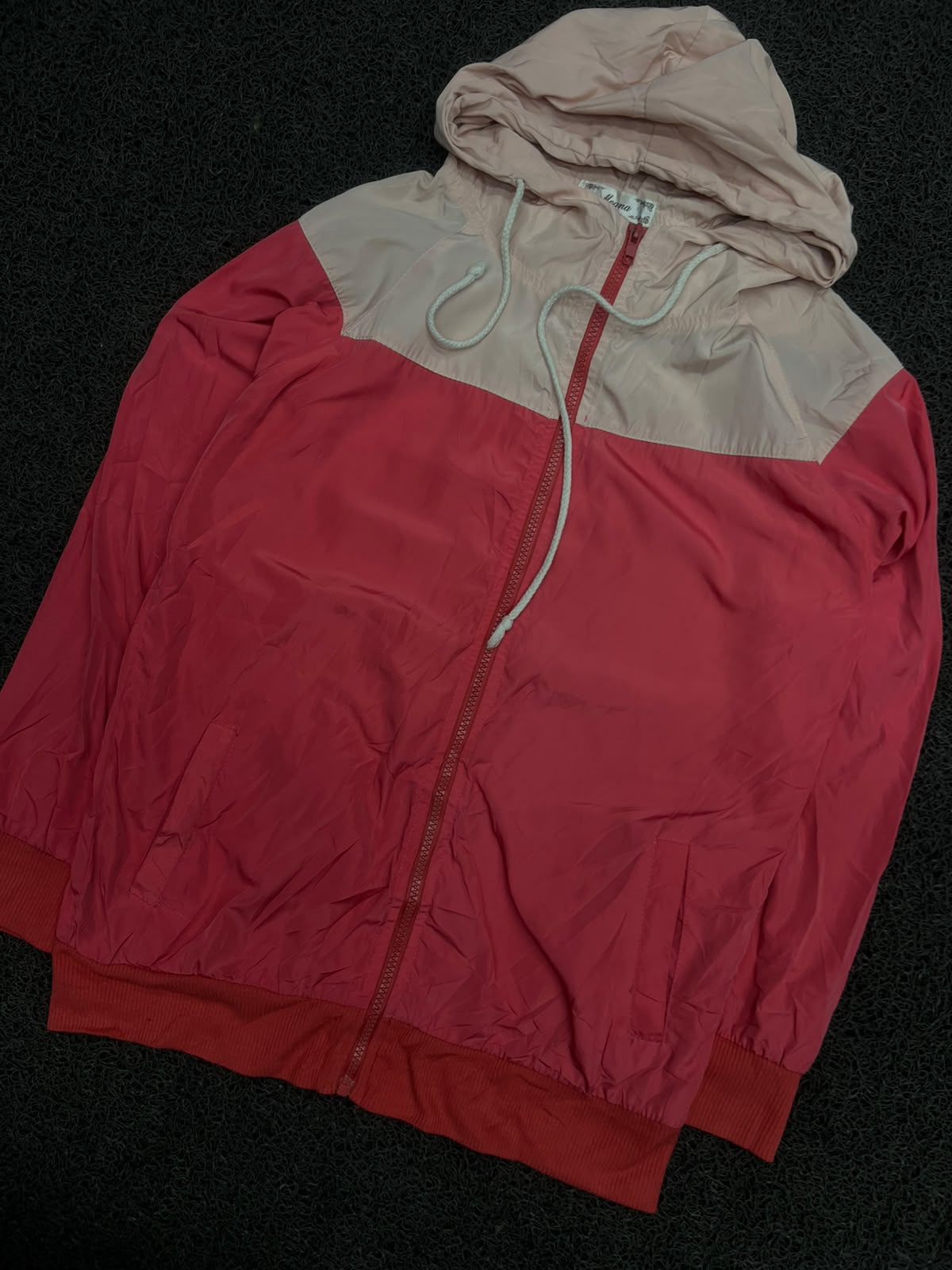 Color Block Hooded Zip-Up Jacket