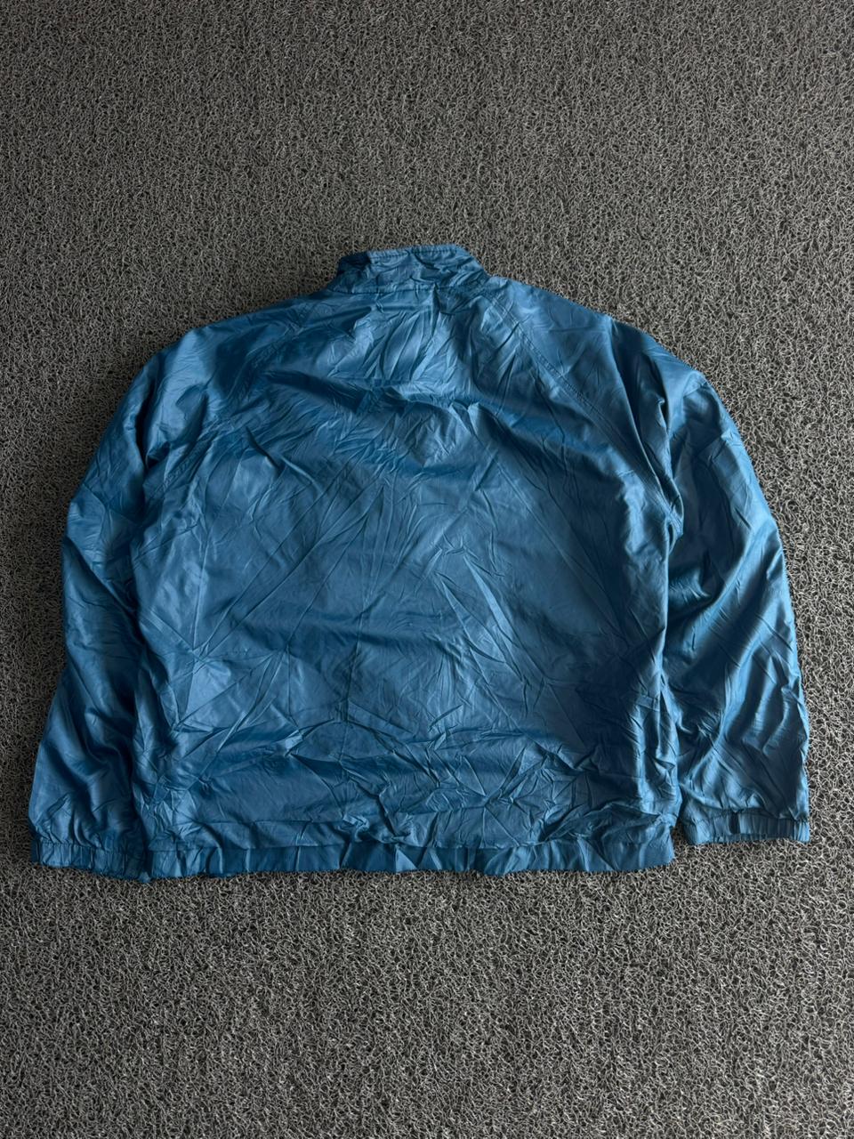 Vintage Teal Blue Lightweight Windbreaker Jacket