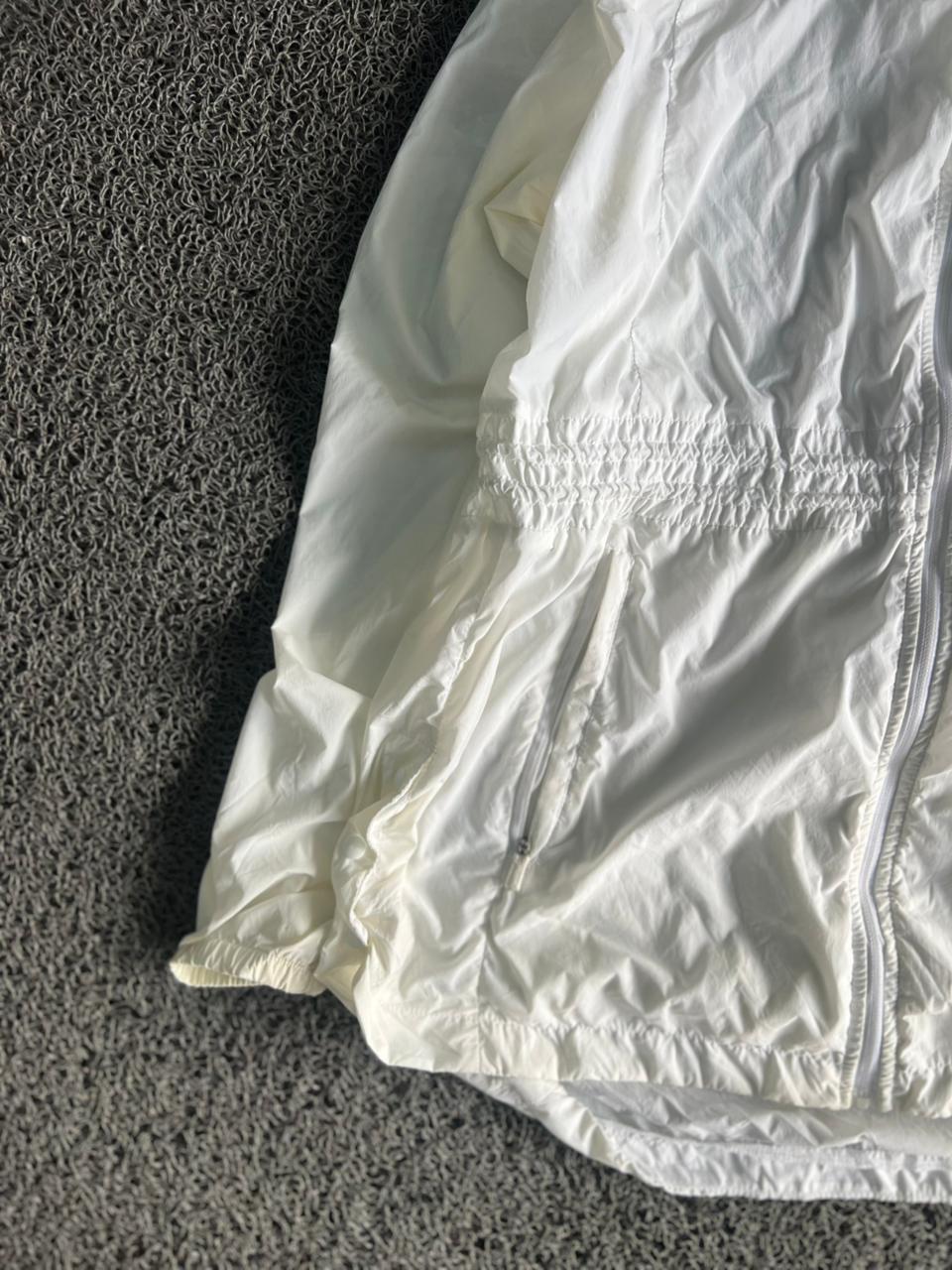 Marmot White Lightweight Hooded Windbreaker Jacket