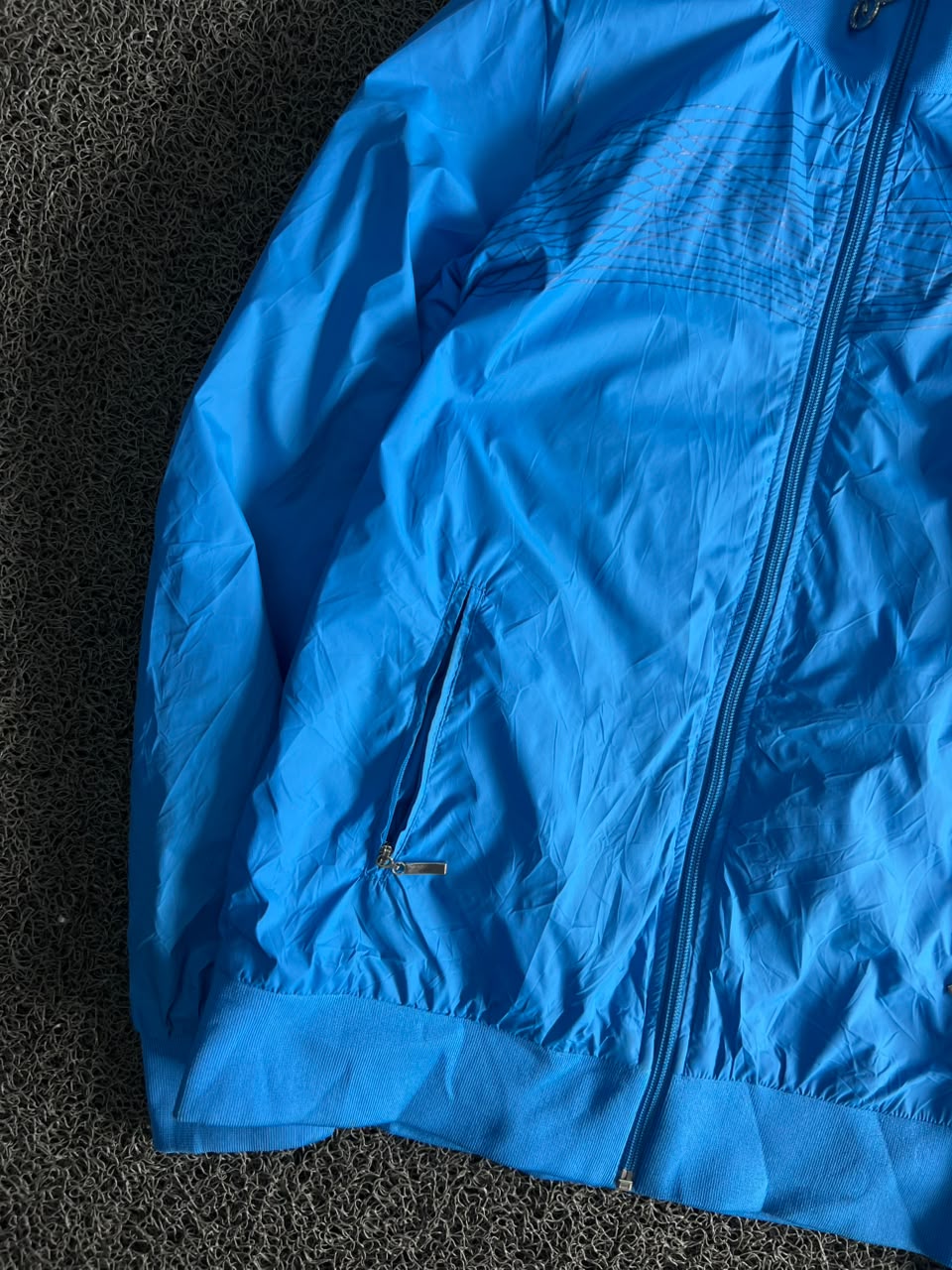Blue Lightweight Track Jacket – Full Zip Sports Windbreaker