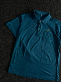 Printed Polo T-Shirt with Front Pocket & Logo