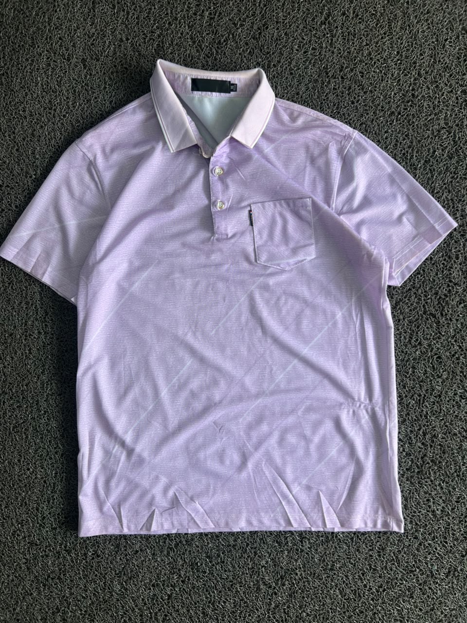 Short-Sleeve Polo T-Shirt with Collared Neck & Chest Pocket ⚠️ Small Stains