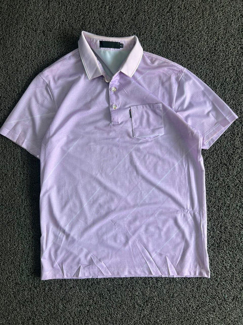 Short-Sleeve Polo T-Shirt with Collared Neck & Chest Pocket ⚠️ Small Stains