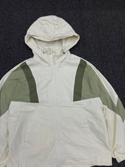 Classic Hooded Windbreaker Jacket with Color Block Design
