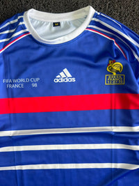 France 1998 World Cup Zidane #10 Adidas Football Five Sleeve Jersey