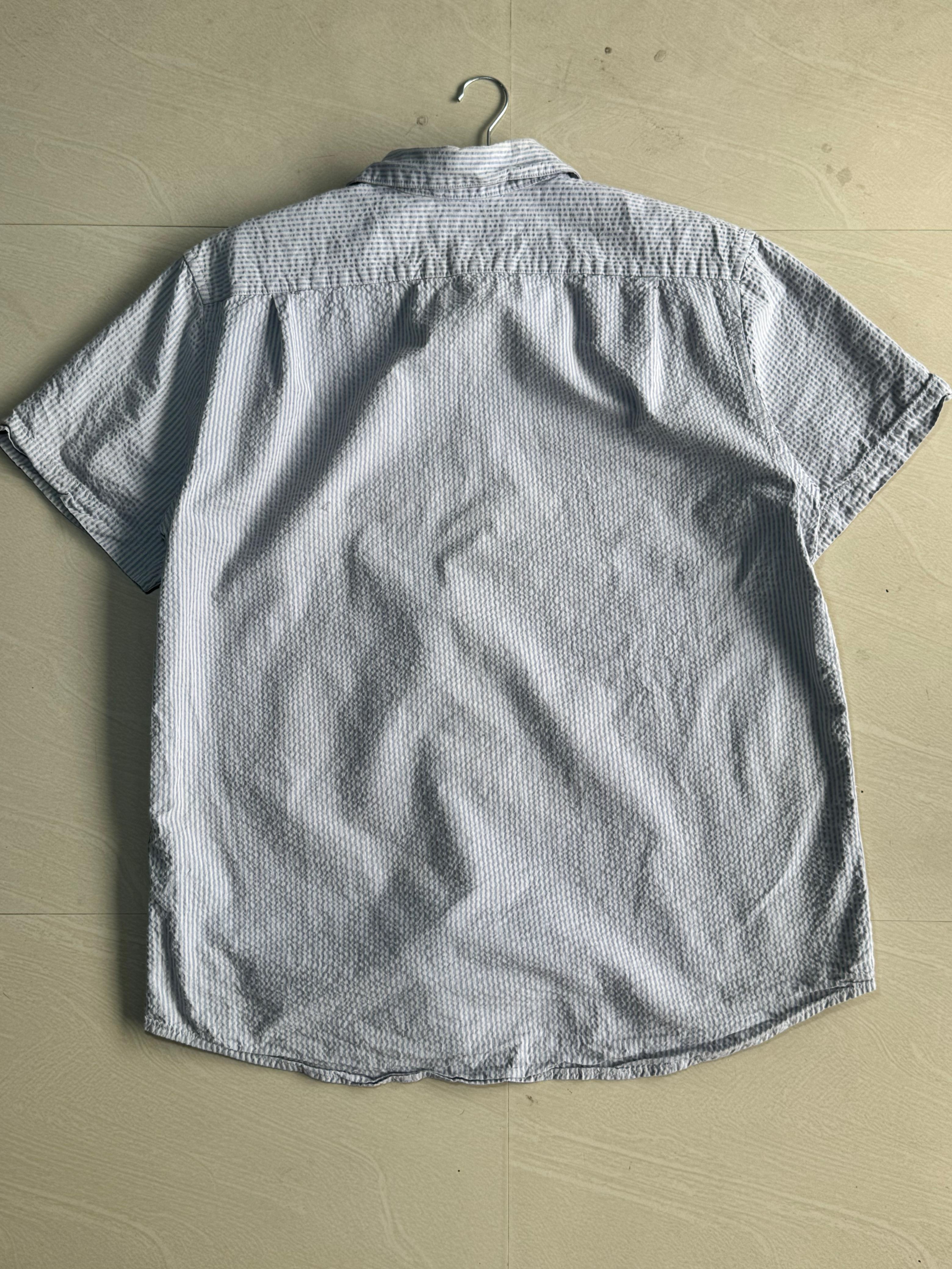 Men's Oversized Boxy Print Short Sleeve Shirt