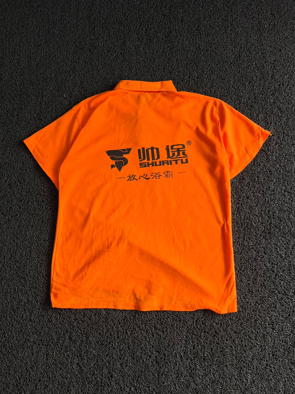 Bright Orange ShuaiTu Polo T-Shirt ⚠️ Small Stains