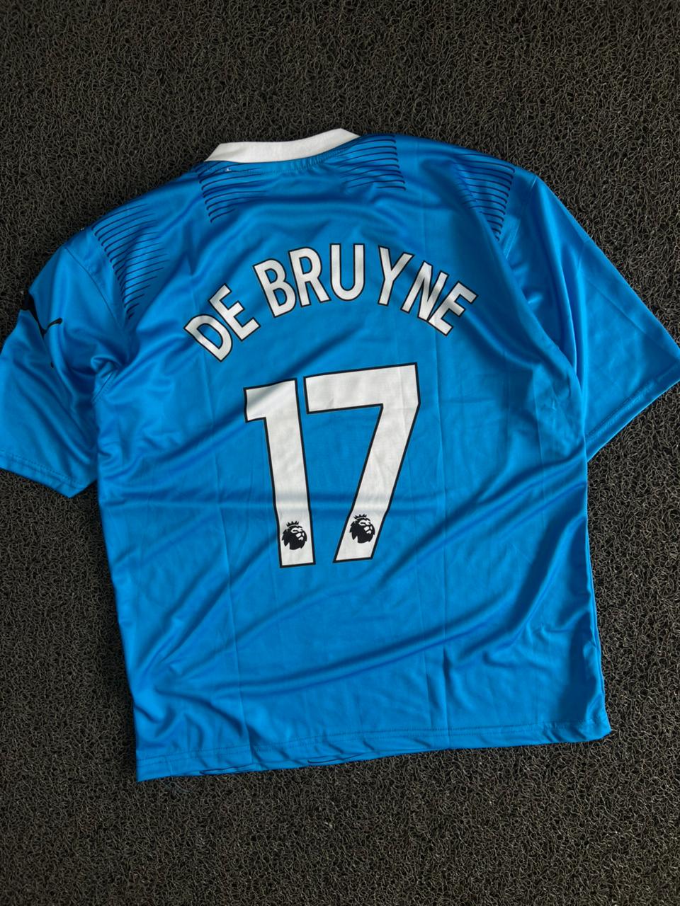 Manchester City Home Jersey 2023/24 – Kevin De Bruyne #17 | Sky Blue Football Five Sleeve Jersey