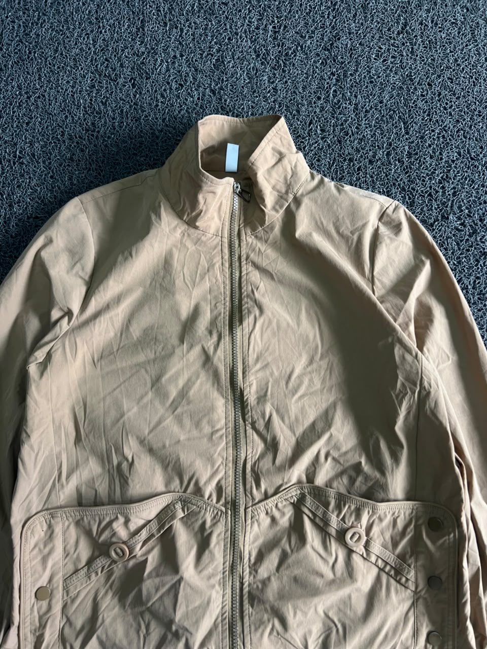 Vintage Neutral Lightweight Bomber Jacket