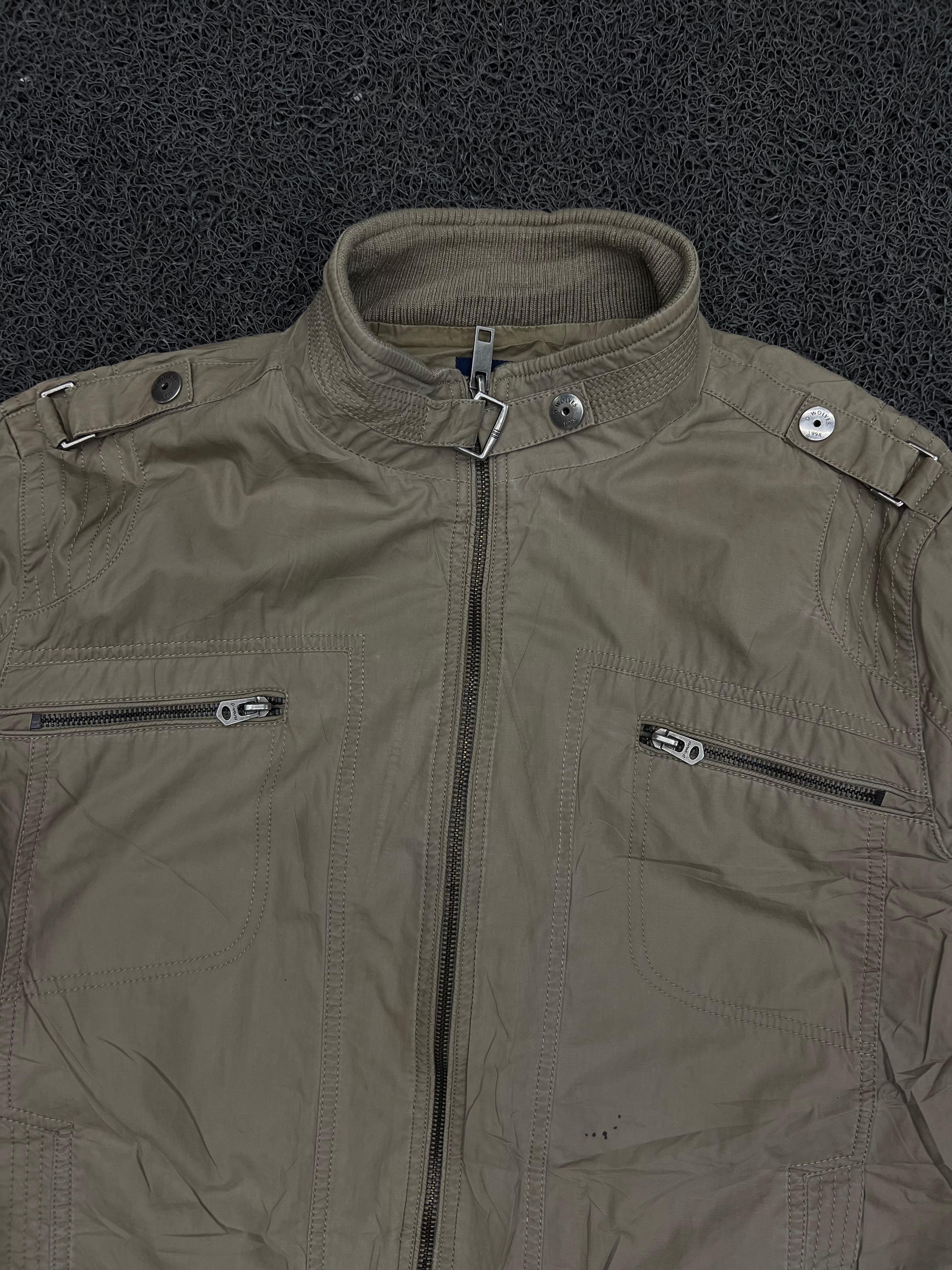 Vintage Utility Zip Jacket – Lightweight Military Style Casual Outerwear
