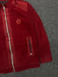 Stylish Maroon Velvet Outerwear Jacket