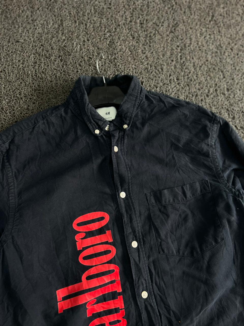 Thrift H&M Marlboro Graphic Button-Up Shirt