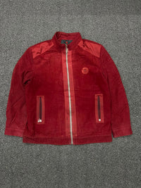 Stylish Maroon Velvet Outerwear Jacket