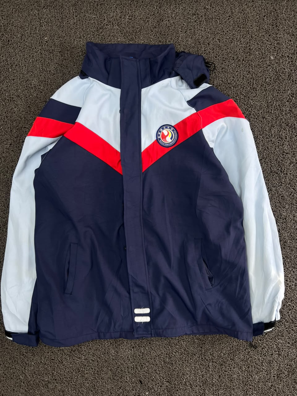 Men's Colorblock Hooded Windbreaker Jacket – Outdoor Zip-Up
