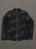 Coca-Cola All Over Print Black Bomber Jacket – ⚠️ Small Scratch