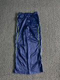 Vintage Navy Track Pants with Neon Side Stripe – Unisex Sportswear