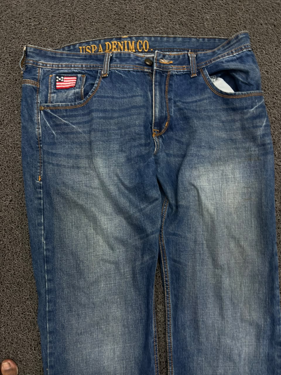 USPA Denim Co. Blue Wash Straight Fit Thrift Jeans