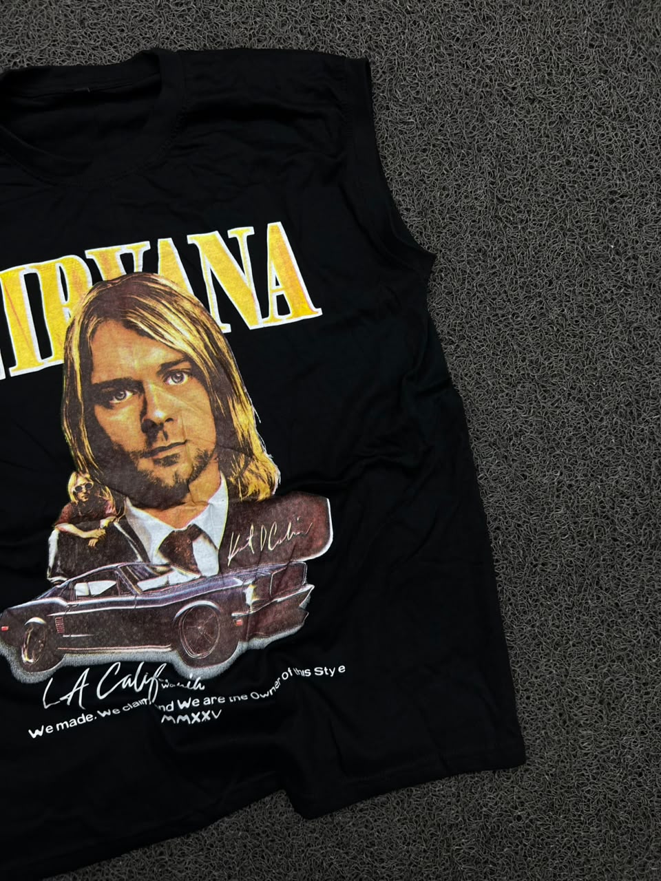 Nirvana Kurt Cobain Vintage Graphic Sleeveless T-Shirt