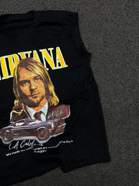 Nirvana Kurt Cobain Vintage Graphic Sleeveless T-Shirt