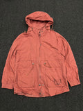 Hooded Utility Jacket with Drawstring Waist & Front Pockets