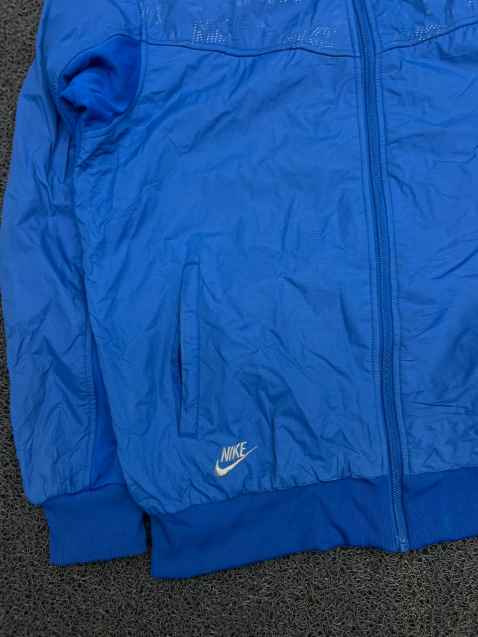 Nike Blue Full Zip Lightweight Bomber Jacket