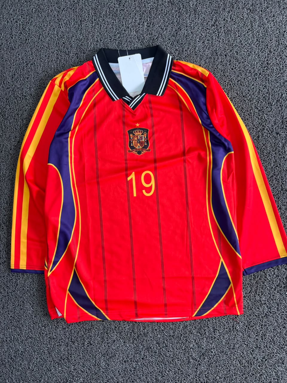 Spain 1998 Retro Home Jersey – Lamine Yamal #19 Long Sleeve Football Jersey