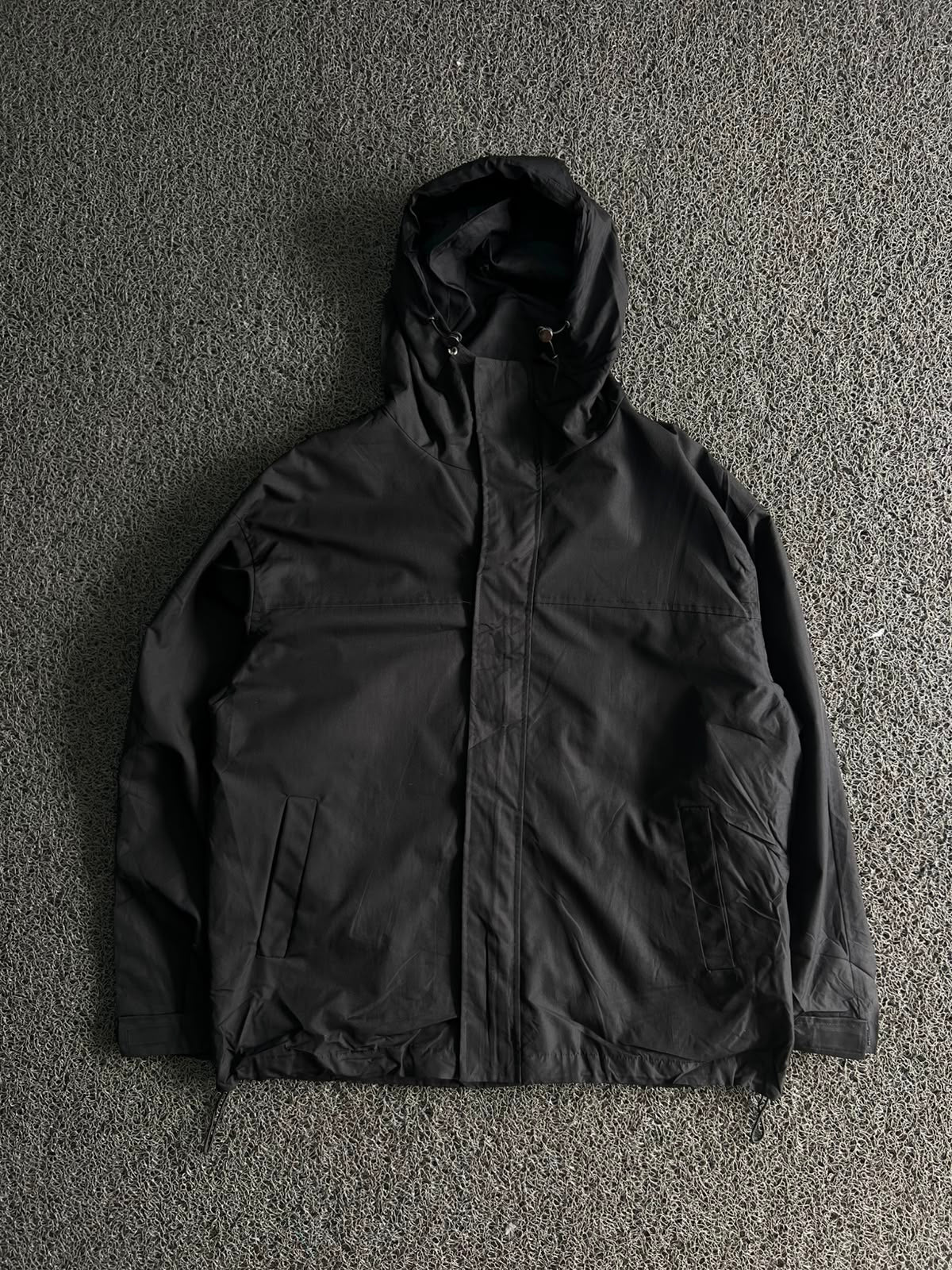 Black Hooded Utility Jacket – ⚠️ Zip Damage