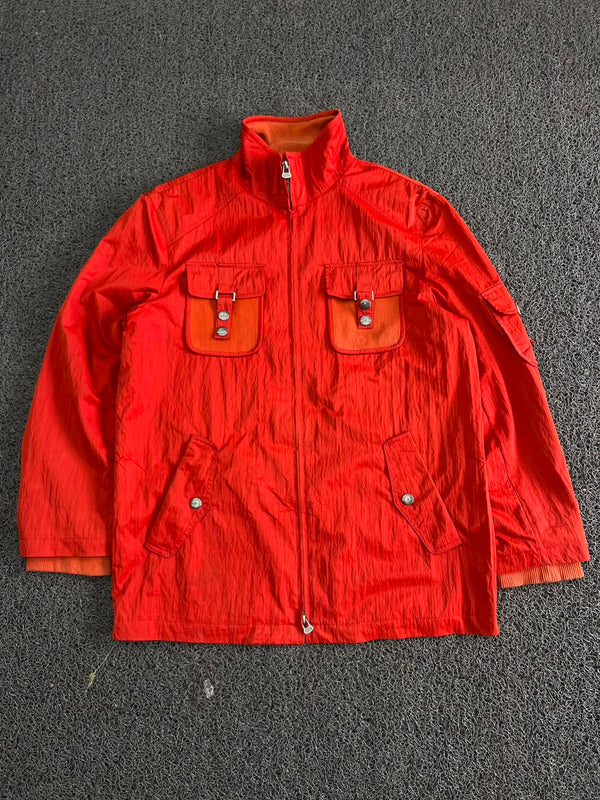 Vintage Utility Field Jacket with Multi-Pocket Design