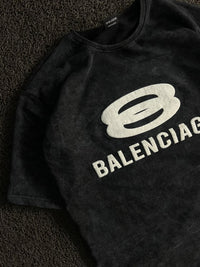 T-Shirt – Yellow & White Number 8 Balenciaga Paris Graphic Print