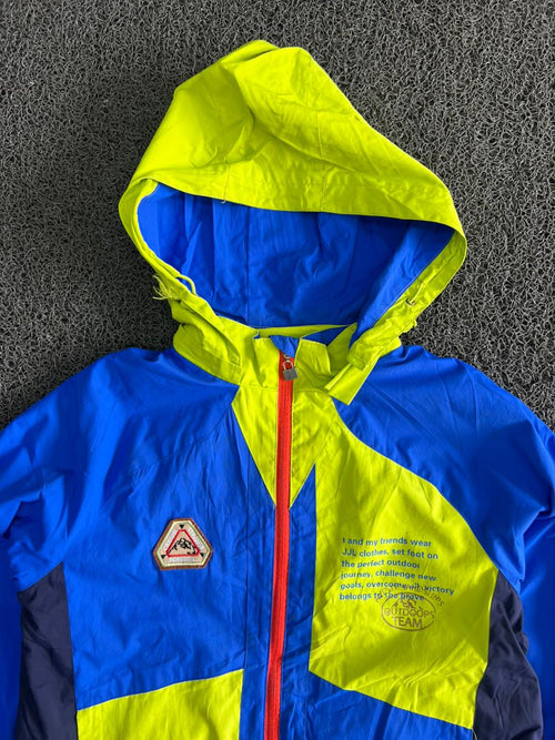 Colorblock Hooded Windbreaker Jacket – Lightweight Zip-Up Outdoor Coat