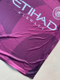 Manchester City Burgundy Sleeveless Training Jersey – Etihad Airways Edition