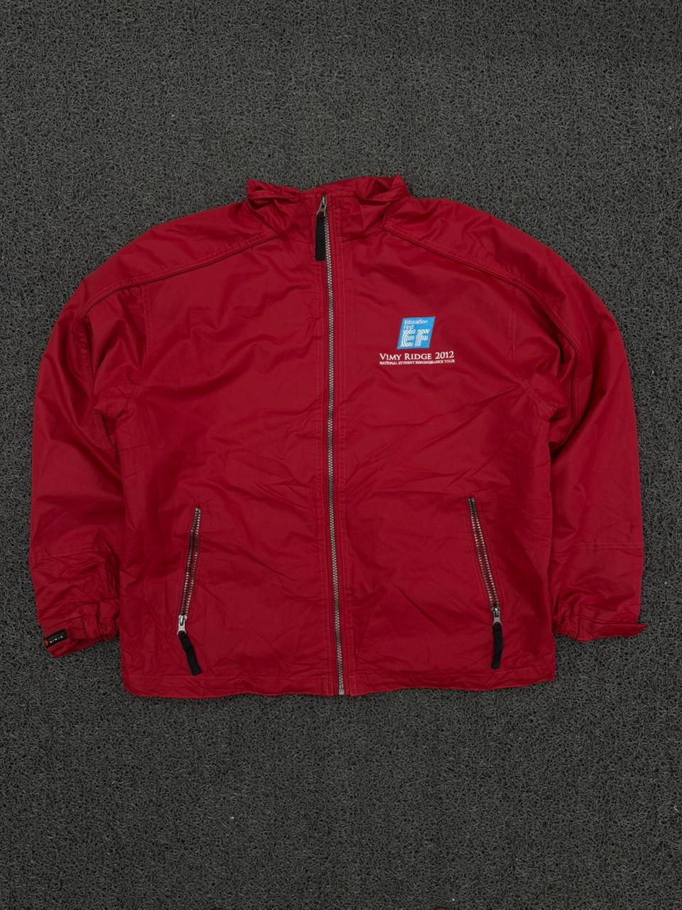 Vintage 2012 EF Vimy Ridge Educational Tour Nylon Windbreaker Jacket – Red