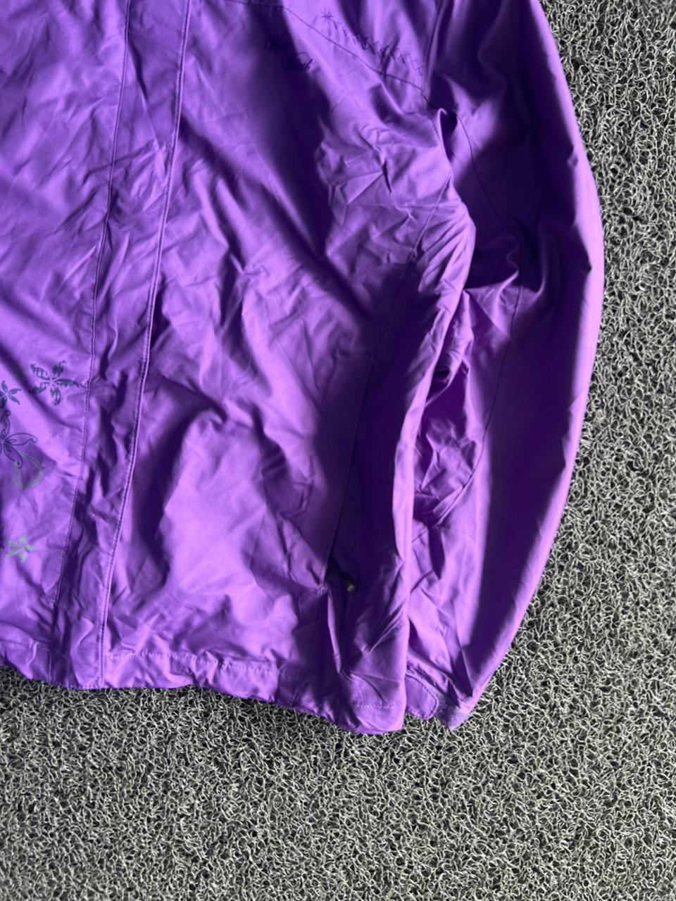 Purple Floral Lightweight Windbreaker Jacket