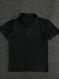 Tonal Pattern Polo T-Shirt – Short Sleeve