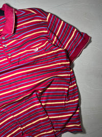 Vintage Red Striped Polo T-Shirt