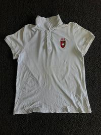 White Embroidered Logo Polo T-Shirt