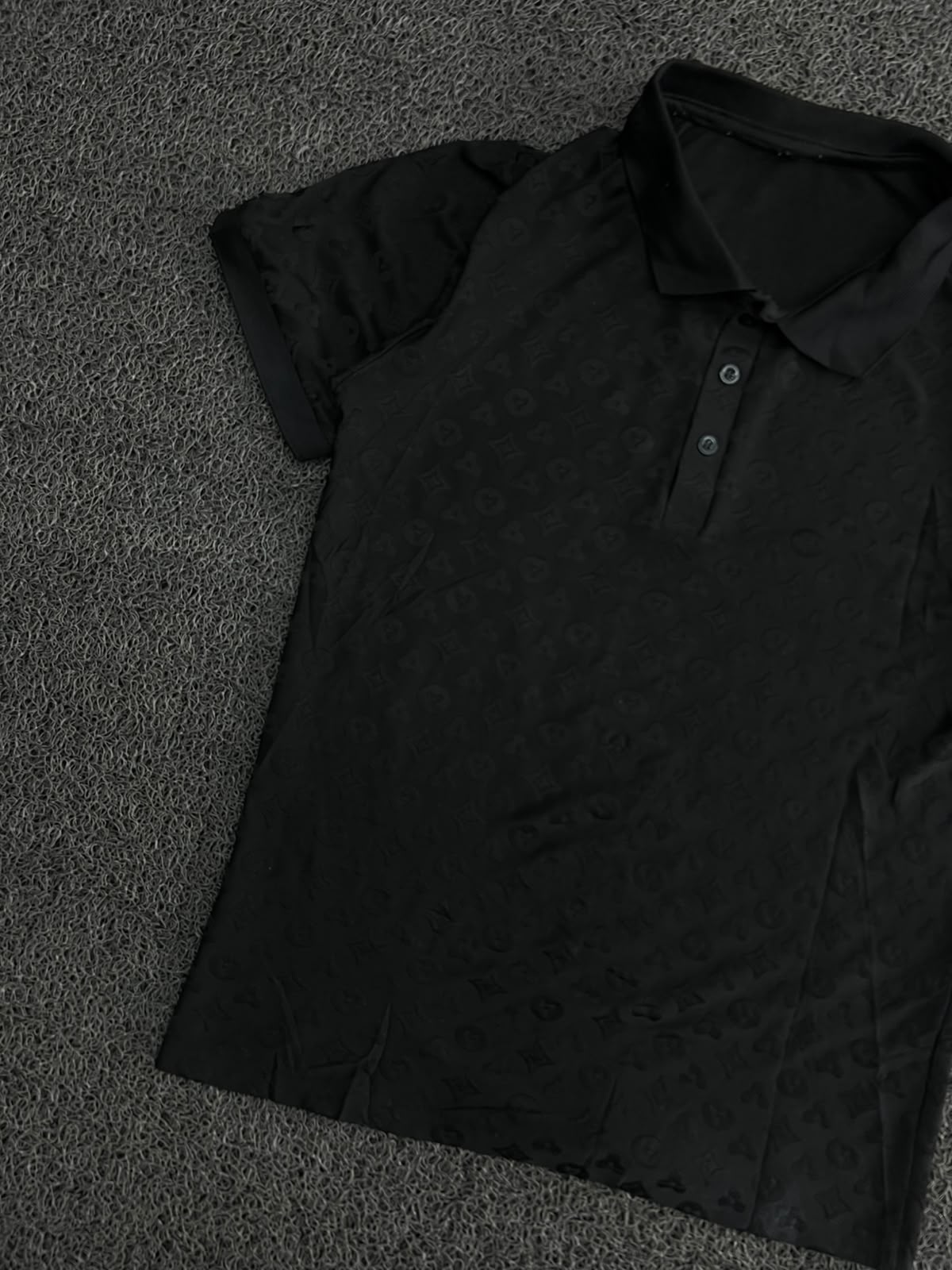 Tonal Pattern Polo T-Shirt – Short Sleeve