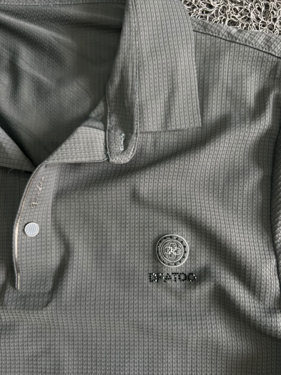 Textured Polo T-Shirt with Button Placket