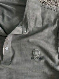 Textured Polo T-Shirt with Button Placket