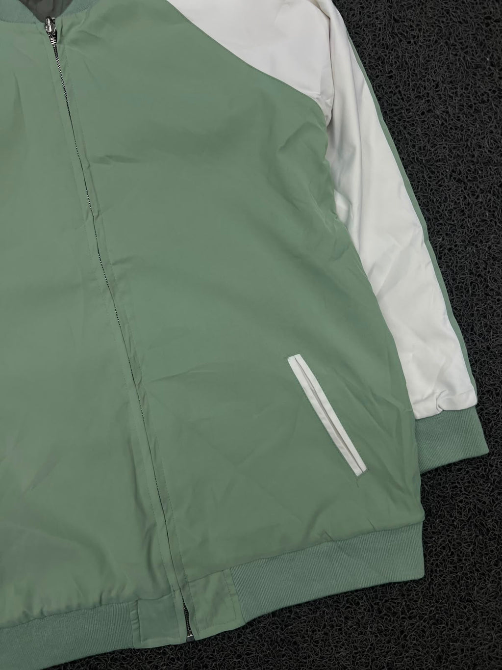 Reversible Double-Sided Bomber Jacket – Sage Green & Olive Green