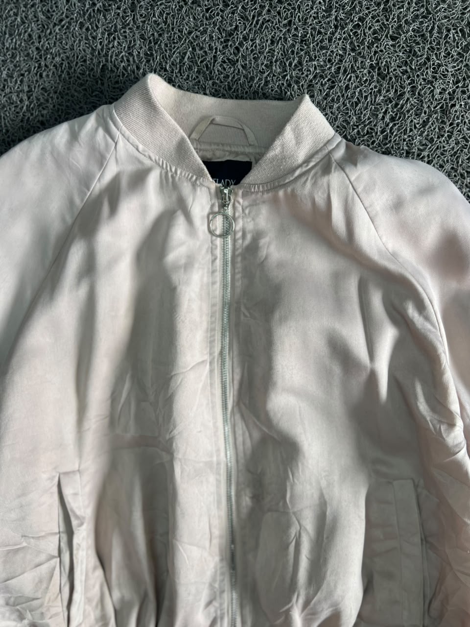 Drawstring Hem Bomber Jacket