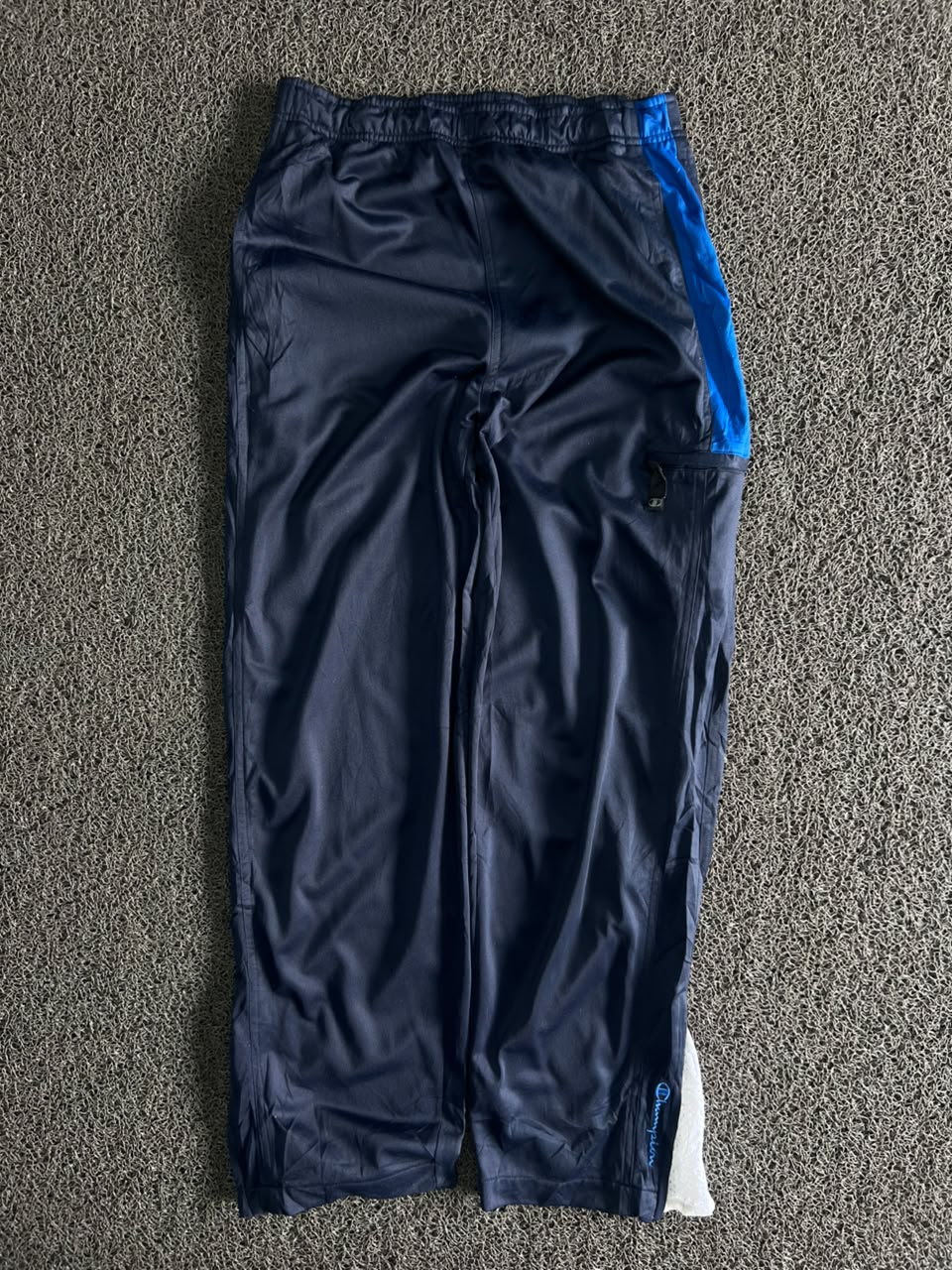 Vintage Track Pants with Lower-Leg Zip & Side Stripe