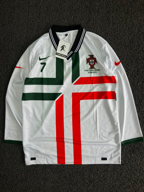 Portugal 2012 Euro Semi-Final Special Edition Cristiano Ronaldo #7 Long Sleeve Football Jersey