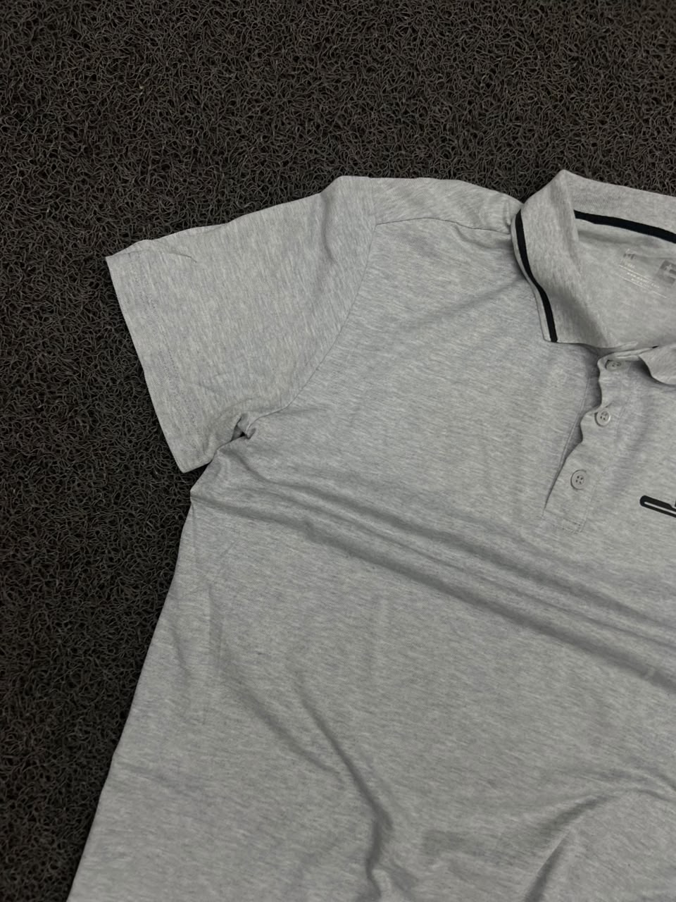 Vintage Pinnacle Grey Contrast Collar Polo Shirt