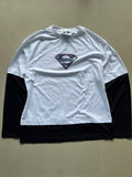 Superman Graphic Oversized Crew Neck Layered Full Sleeve T-Shirt
