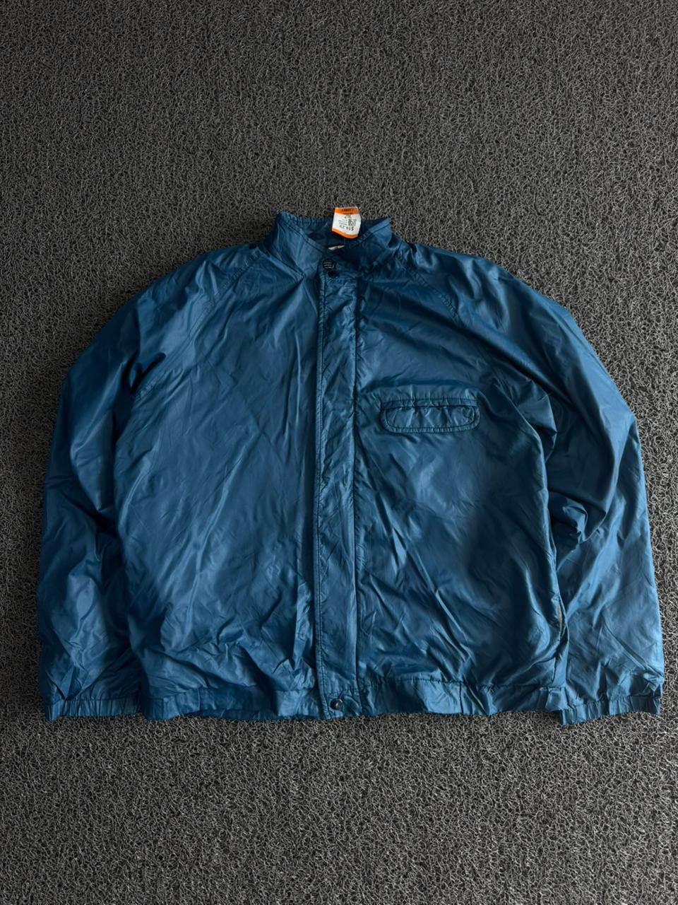 Vintage Teal Blue Lightweight Windbreaker Jacket