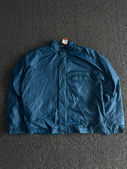 Vintage Teal Blue Lightweight Windbreaker Jacket