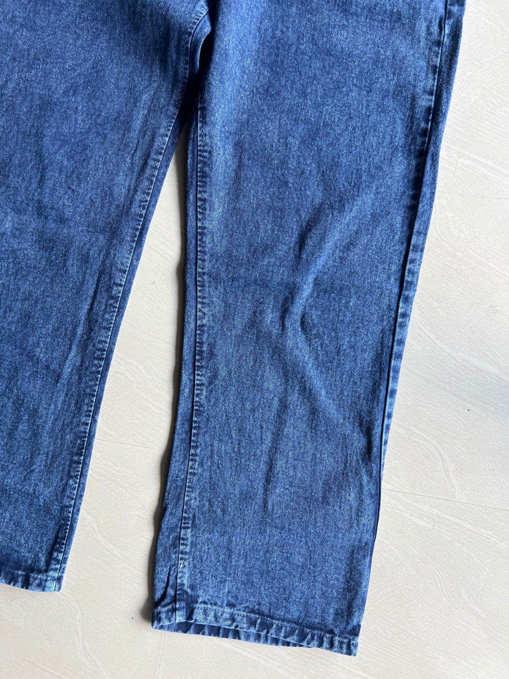 Vintage Wash Blue Denim Jeans – Relaxed Fit